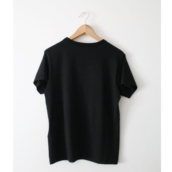 Versace Jeans Couture Flock Printed T-Shirt Black Size Large - Picture 5 of 9